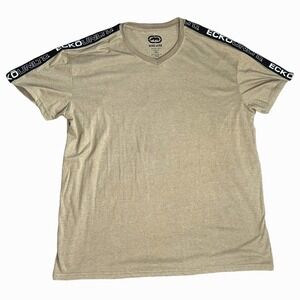 Nwt Ecko Untld. Men’s Khaki Heather V-Neck Logo T-Shirt 2XL Tee Short Sleeves